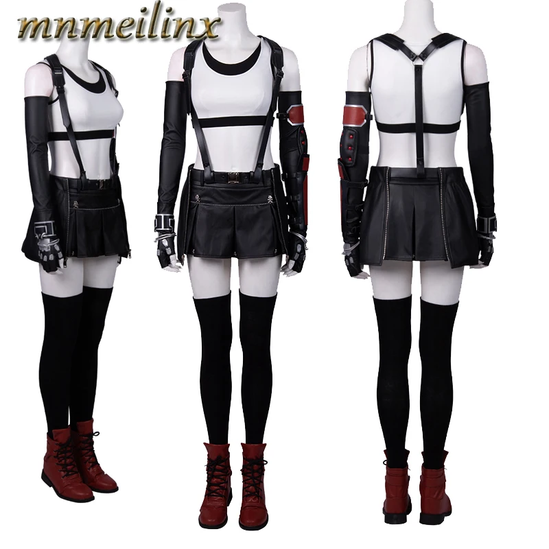 Новое поступление Final Fantasy VII Remake Tifa Lockhar карнавальный костюм набор для Хэллоуина