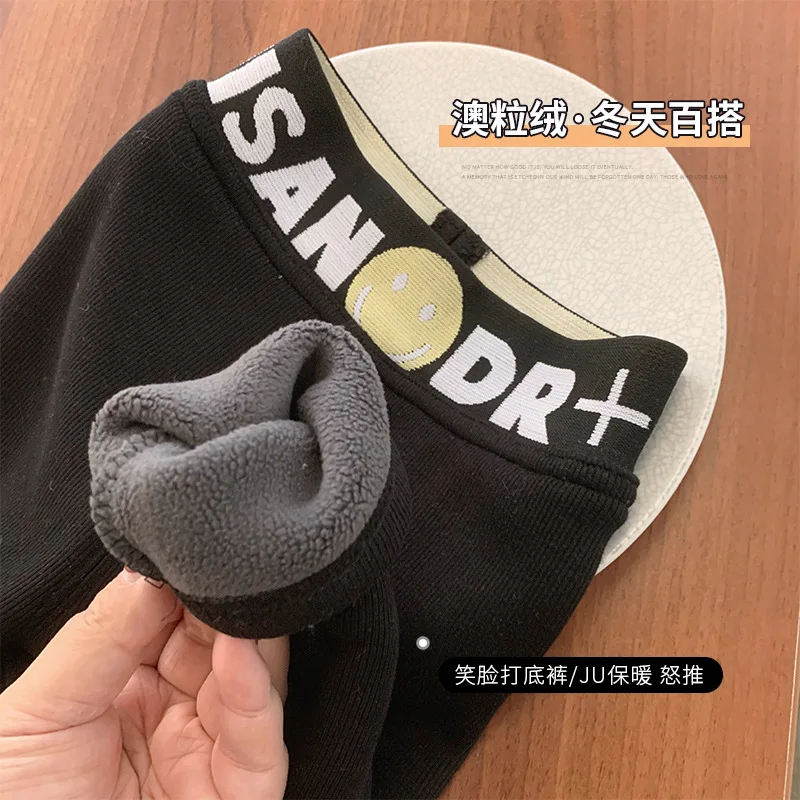 

Зимние детские леггинсы, новинка 2022, детские зимние повседневные штаны, детские леггинсы и кашемировые брюки-карандаш для девочек, брюки дл...