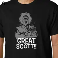 Great Scott!! T-Shirt Back To The Future Doc Emmett Brown Marty Mcfly Film New Trendy Hot Sale Men High Quality Logo Shirt