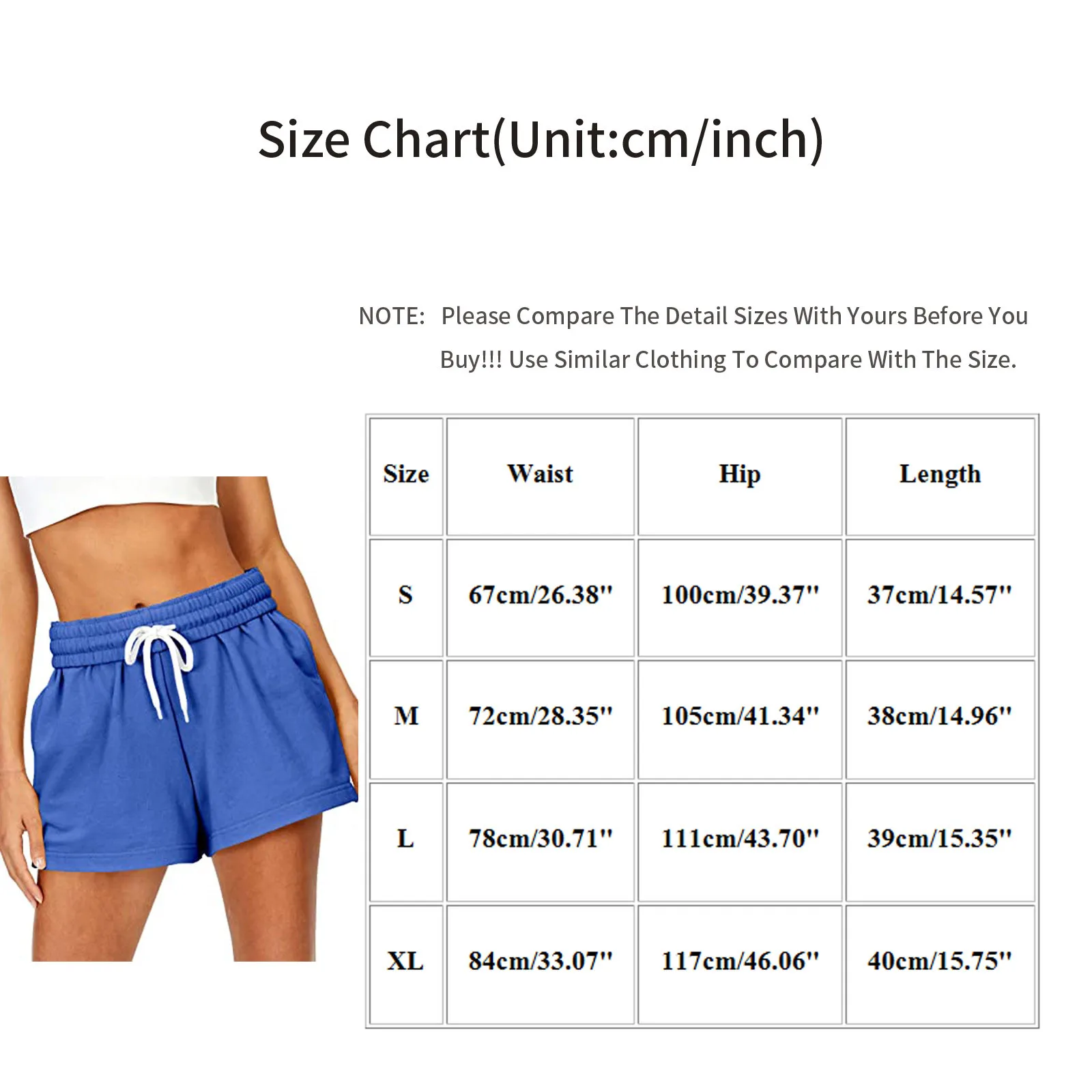 

2021 Shorts For Women Solid All-match Workout High Waist Shorts Fashion Simple Summer Black Shorts With Pockets Drawstring