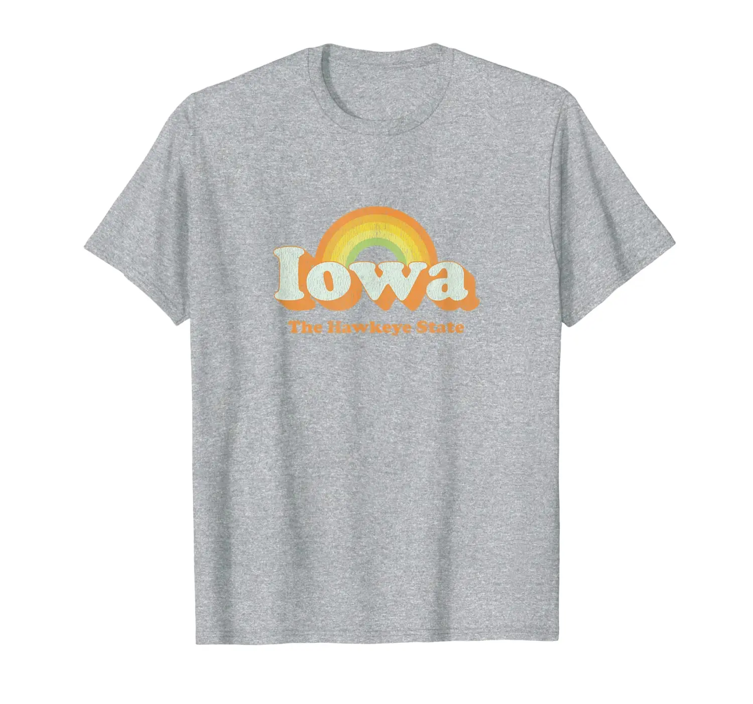 

Retro Iowa T Shirt Vintage 70s Rainbow Tee Design
