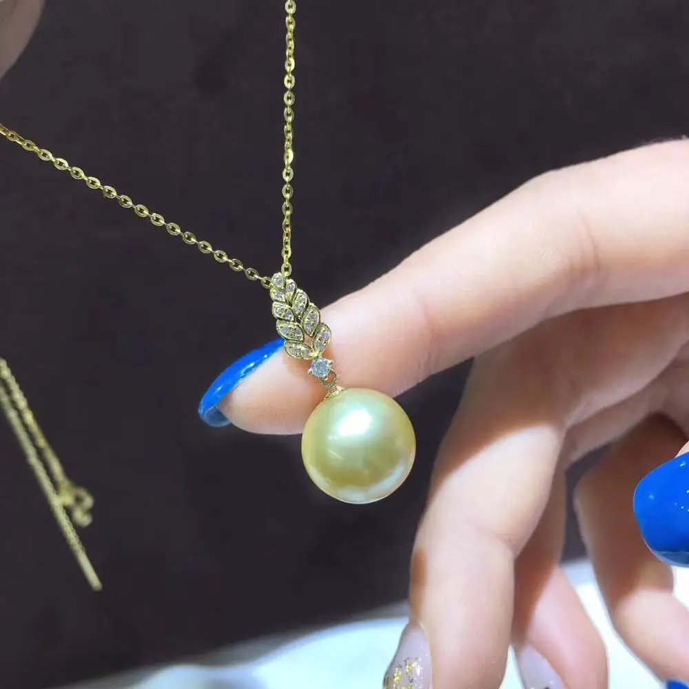 

Nice Quality 18K Gold Pendant Mountings Settings AU750 Jewelry Findings for Pearls Coral Agate Crystal Beads Stones