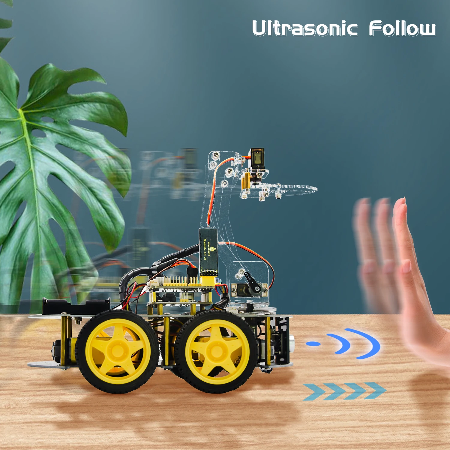 Механическая рука-робот Keyestudio полноприводная программируемая для Arduino Поддержка