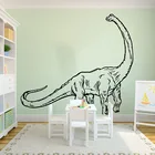 Большой динозавр с длинным вырезом, стикер на стену с изображением животных, детская комната, Парк Юрского периода, Брахиозавр, динозавр, Настенная Наклейка с животными, виниловый домашний декор