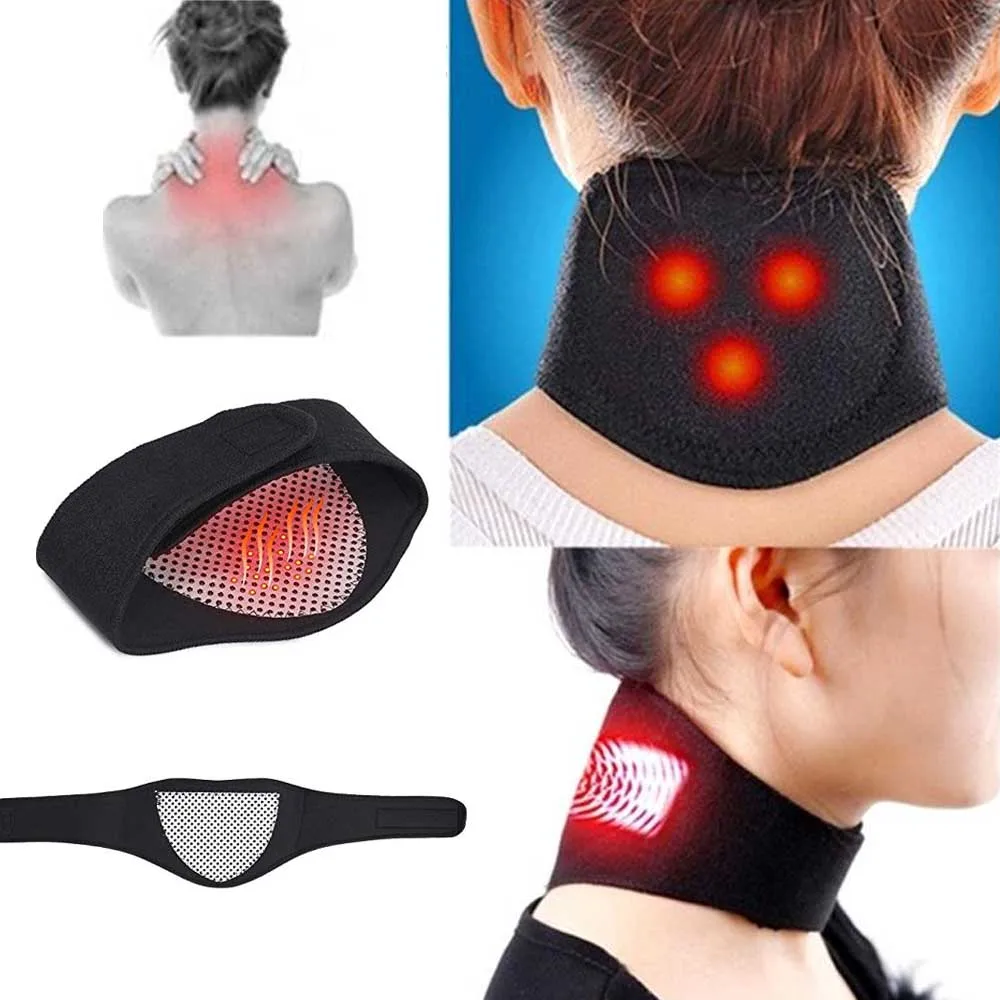 Шейный Бандаж с подогревом мягкий шейный поддерживающий ошейник магнитная