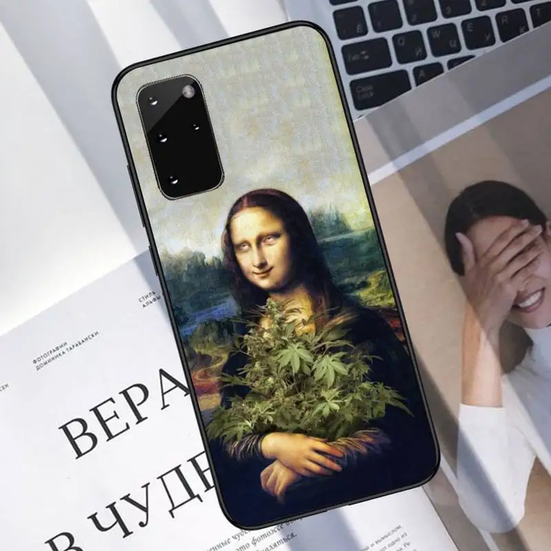 

Mona Lisa funny Spoof Art Phone Case For Samsung A40 A31 A50 A51 A71 A20E A20S S8 S9 S10 S20 Plus note 20 ultra