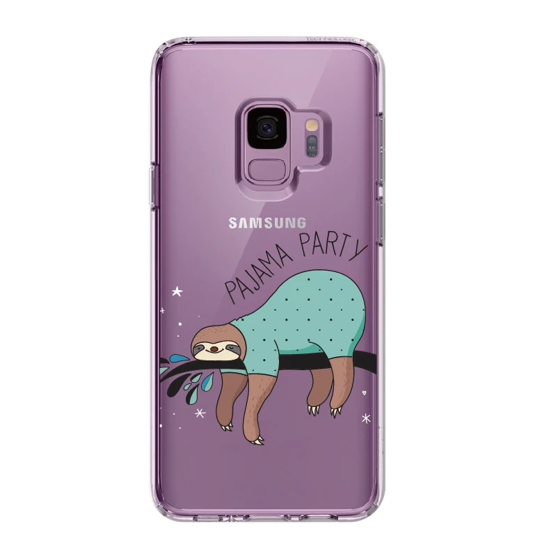 Ленивый милый чехол для телефона с животными Samsung Galaxy Note 8 9 10 A7 A8 S8 S9 S10 S20 Plus мягкий