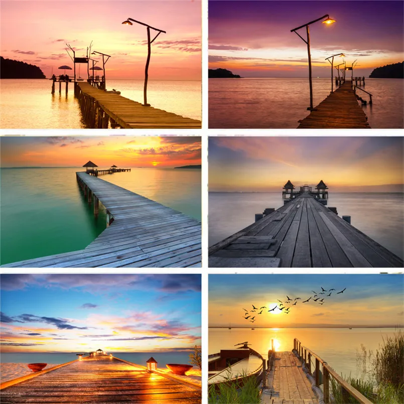 Виниловый фон Nitree реквизит для фотосъемки океан пляж морской пейзаж Сумерки