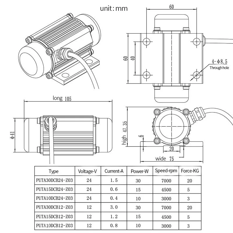 Бесщеточный Мини-вибратор с цифровым дисплеем 12 / 24 В 7000 об./мин. - купить по