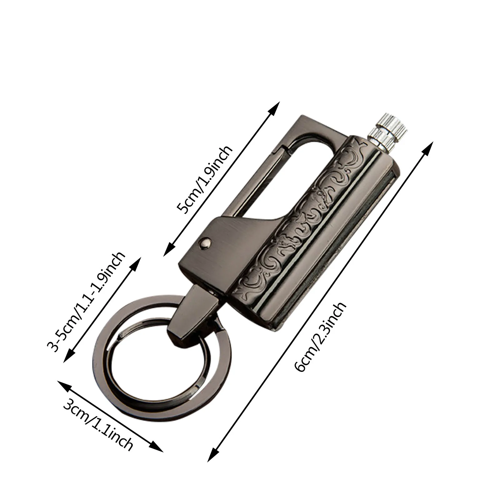 

Portable Outdoor Waterproof Lighter Bottle Keychain With Containing Cotton Core Delicate Convenient tool