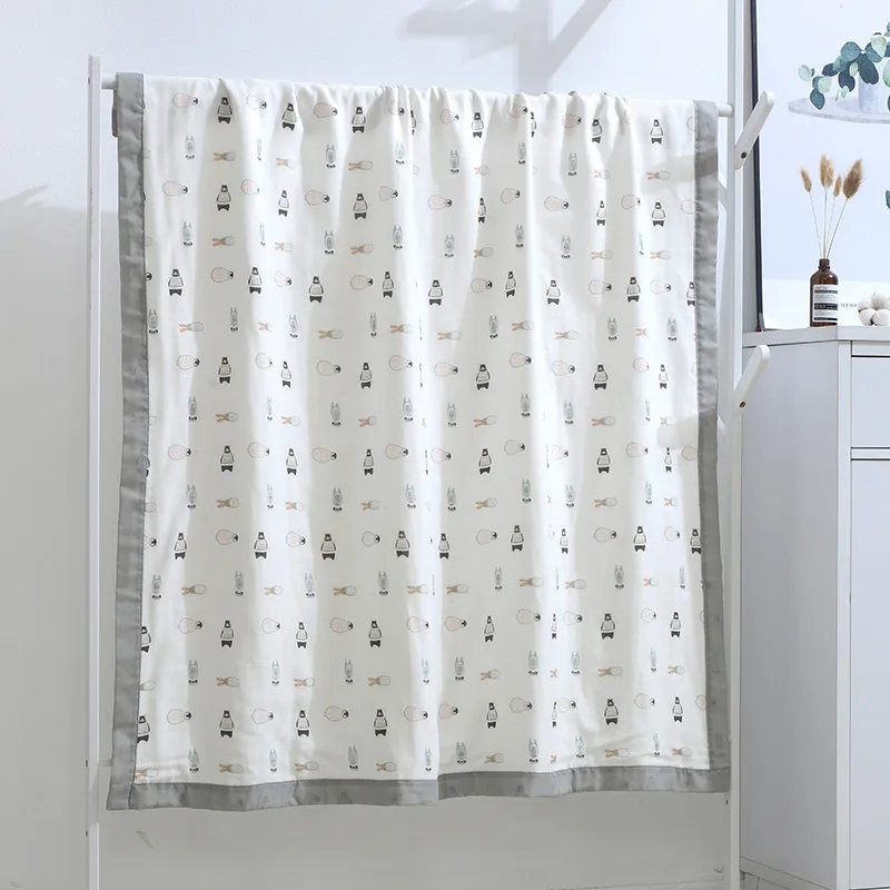 Одеяло для младенцев 1 шт. муслиновых квадратов, пеленок, мягких слюнявчиков, слонов, вязаных детских шапочек 110*110 дюймов.