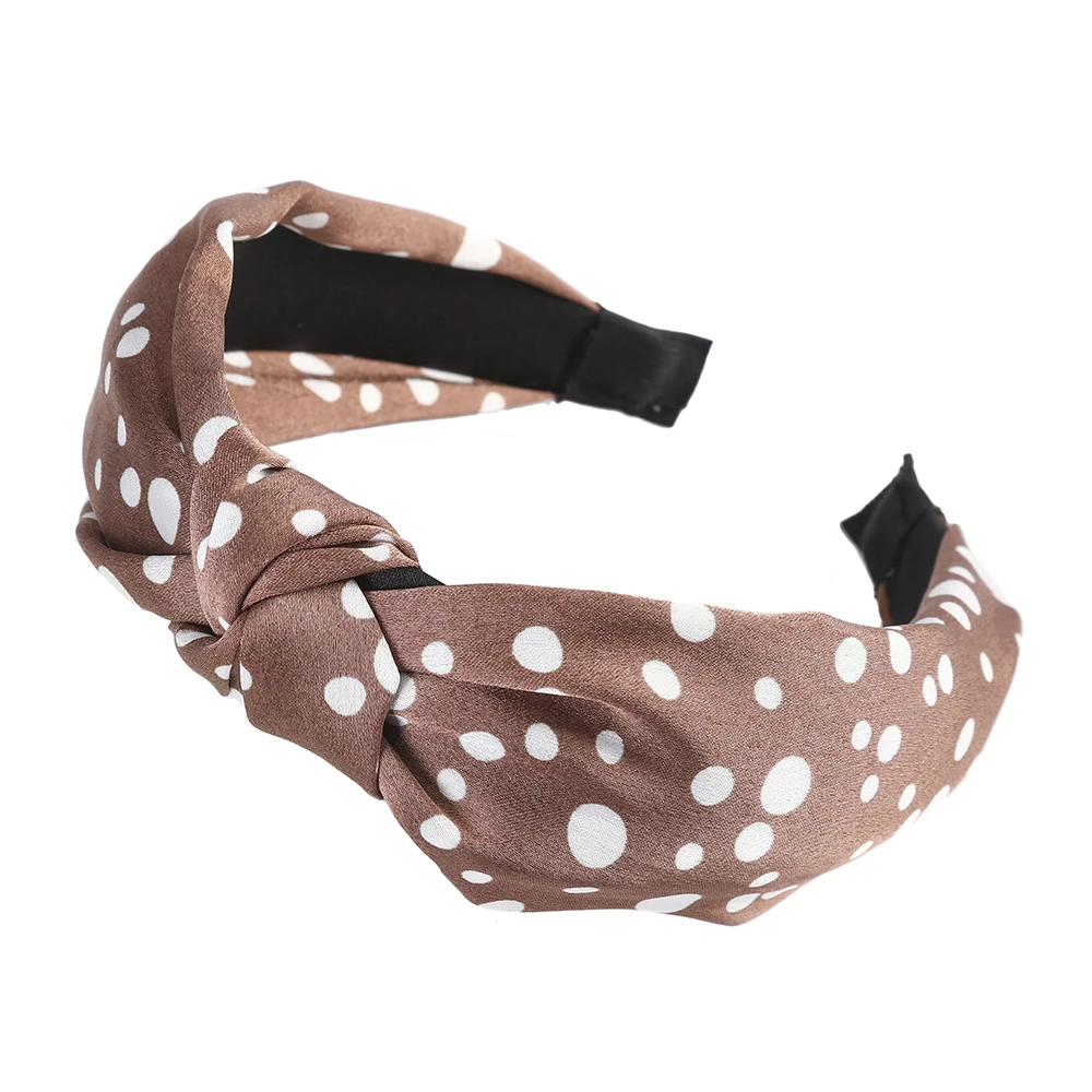 Женский обруч для волос AWAYTR тканевый в горошек аксессуар волос| |