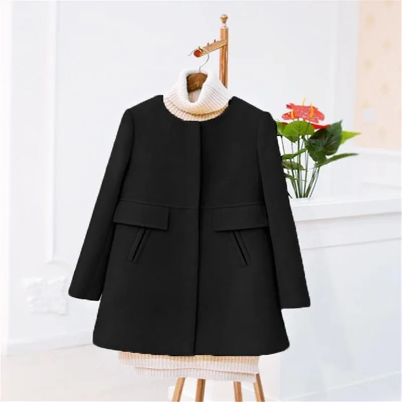 Новый продукт 2020 весна и осень большой размер шерстяное пальто женское желтое