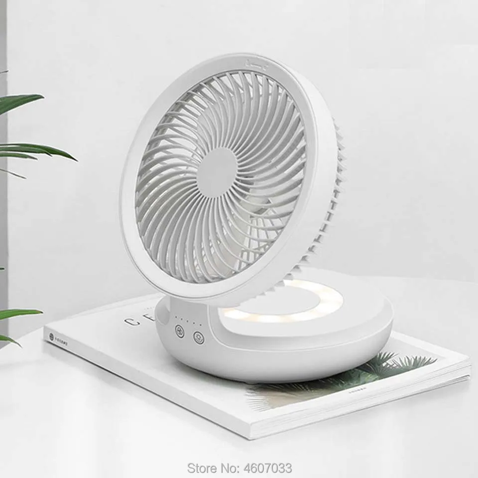 Air circulation fan charging folding shaking head portable wall-mounted desktop USB small electric fan car office home use