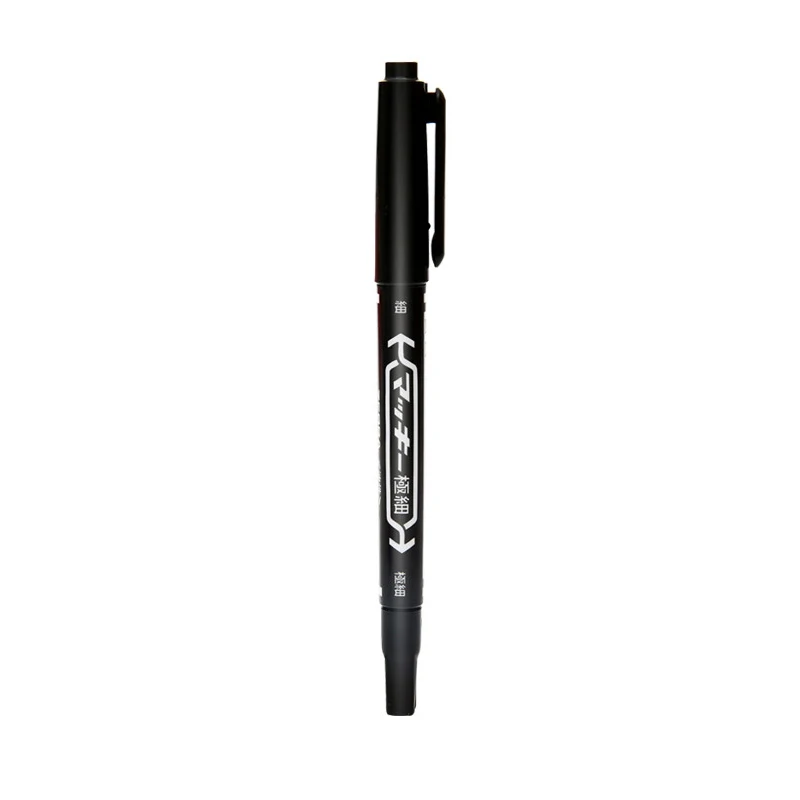 Pro 10Pcs Black Dual-Tip Tattoo Skin Marker Pen Piercing Body Positioning Marking Pen Permanent Makeup Tattoo Tools Supplies