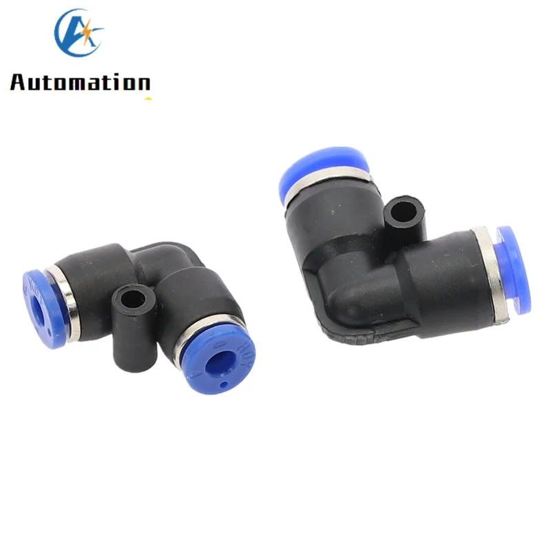 Пневматические L образные плсатиковые быстроразъемные фиттинги с наружным