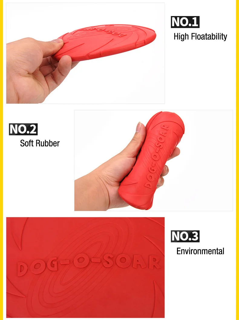 

Silicone Flying Discs Saucer Dog Toy Cat Game Resistant Chew Puppy Training Interactive Dog Supplies Puppy Chew Toy