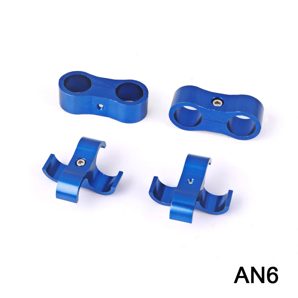 1Piece Stepped Billet Dual AN6 6AN 14MM Braided Hose Separator Clamp Cable Fastener New Wire RS-HR013-AN6 | Автомобили и