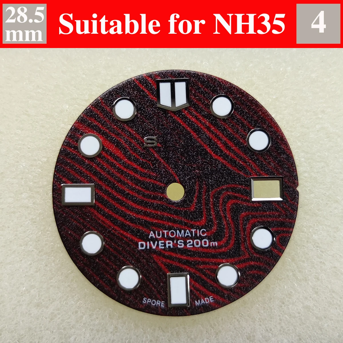 

NH35 Dial 28.5mm Tree pattern Dial Super Luminous For NH35 Movement Modification Accessories