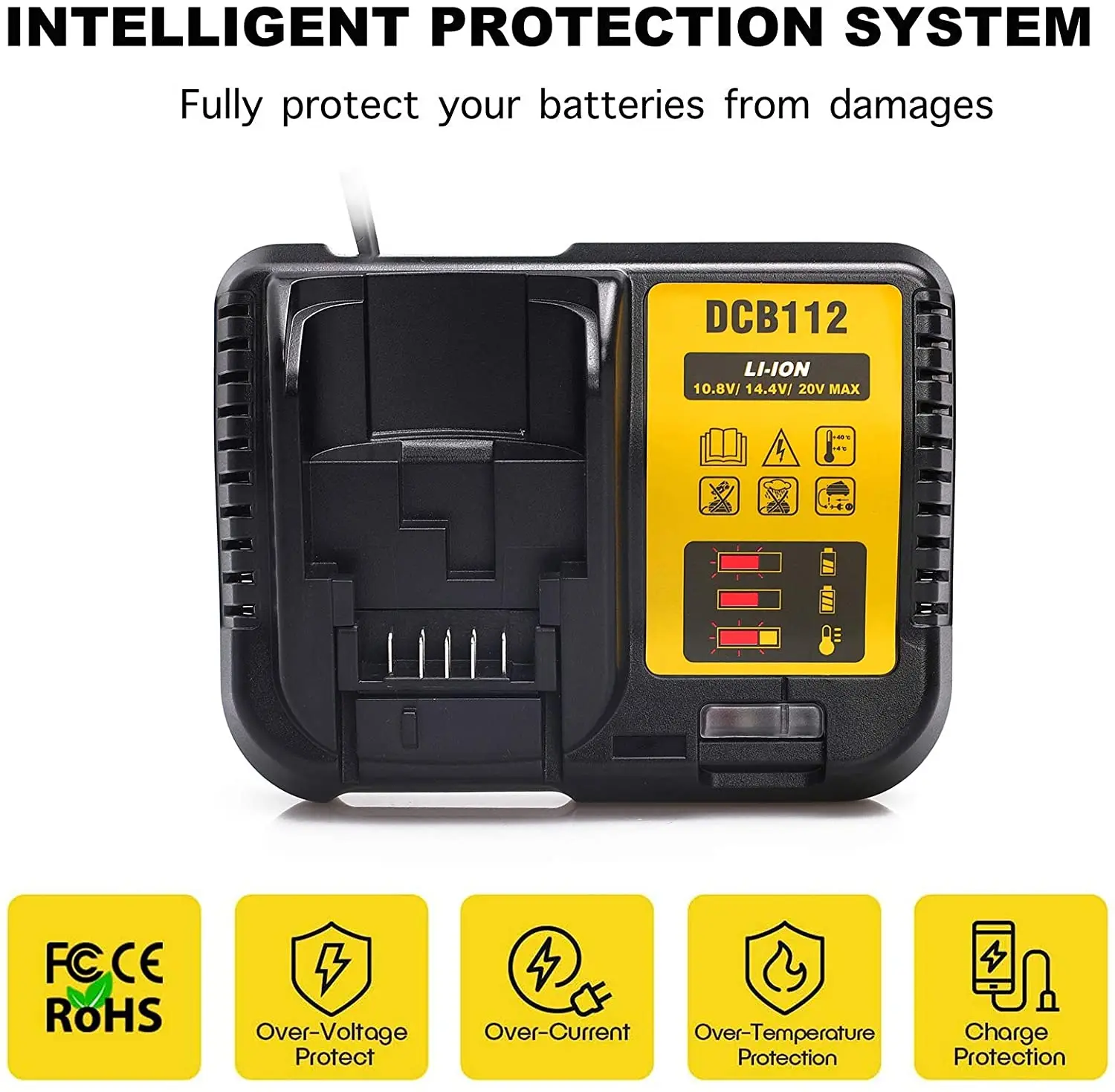Бесплатная доставка DCB112 Замена литий-ионная батарея зарядное устройство для Dewalt