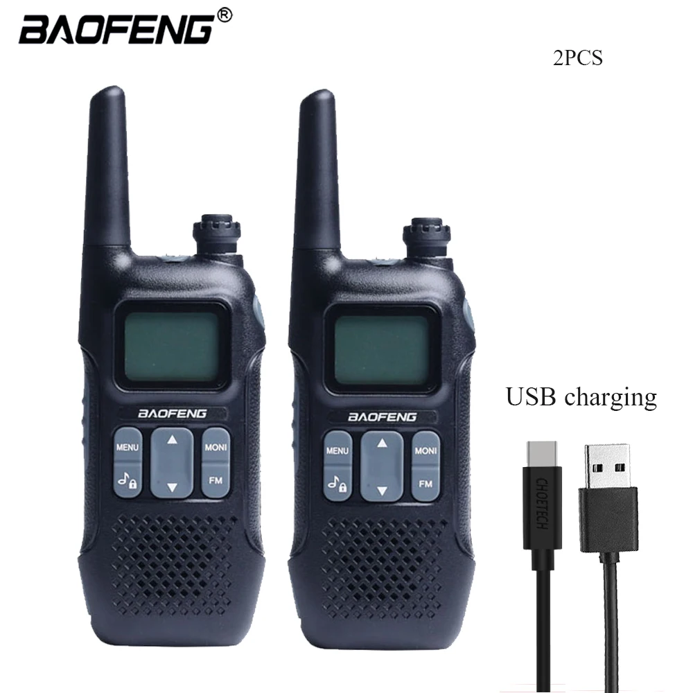 2pc Baofeng BF-U9/R8 5W Walkie Talkie USB ricarica rapida UHF 400-470MHz Ham CB Radio portatile