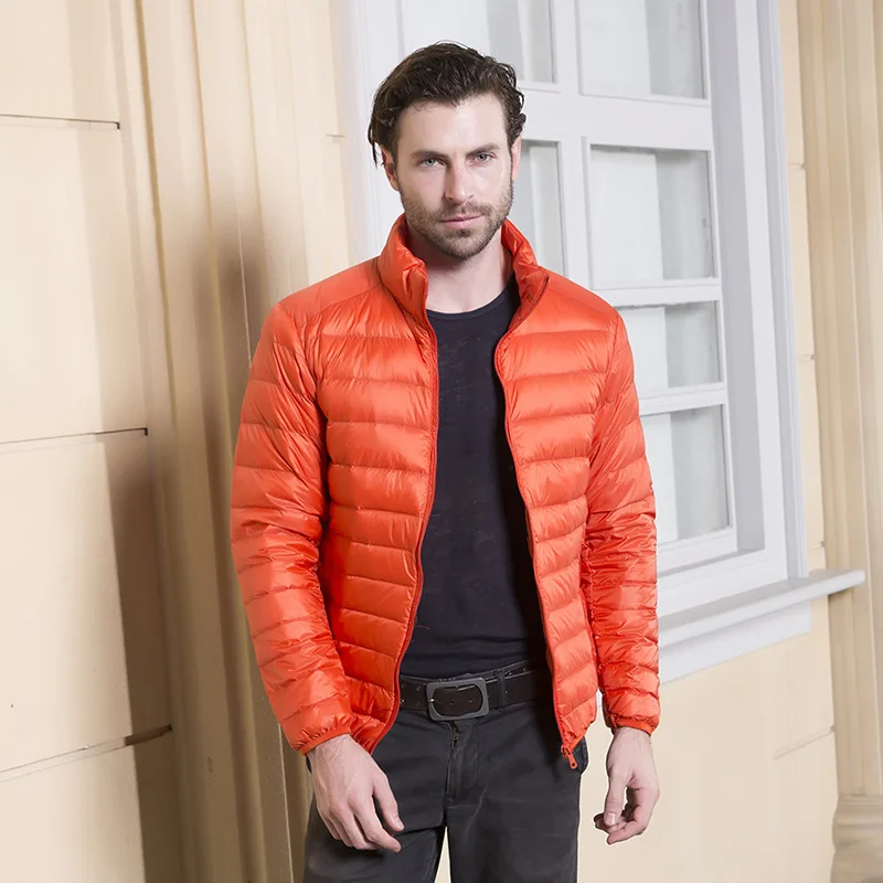 2019 Autumn And Winter New Style Lightweight down Jacket Men's Stand Collar Korean-style Loose And Plus-sized Casual Jacket