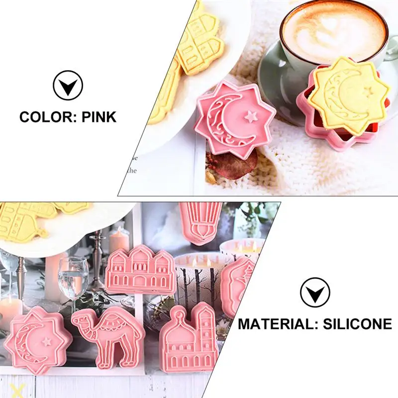 

1 Set/6pcs DIY Biscuits Molds Prop Ramadan Cookie Baking Tools Baking Molds
