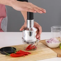food chopper vegetable chopper and slicer dicer manual mini hand chopper onion garlic mincer with cover kitchen accessories