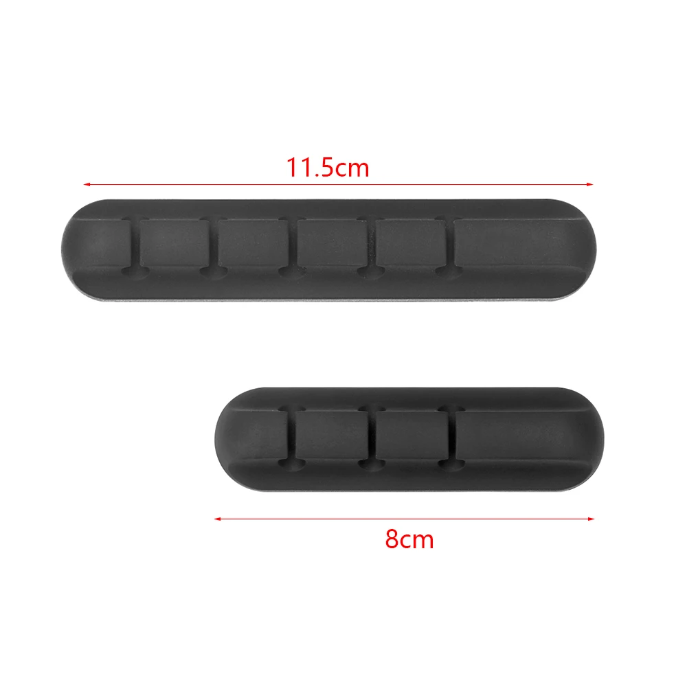

1PC Durable Self-adhesive Black Silicone USB Charger Cable Winder Desktop Headphone Wire Cable Clip Holder Home Cable Organizer