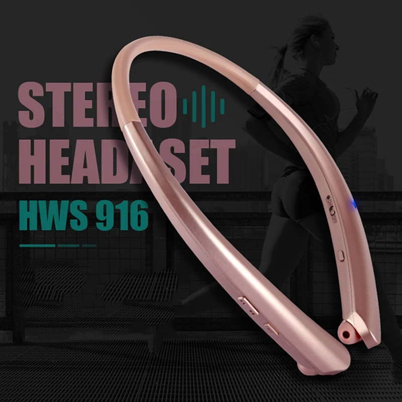 Bluetooth гарнитура с креплением на шею выдвижная линия 4 1 бинауральный бег|Наушники