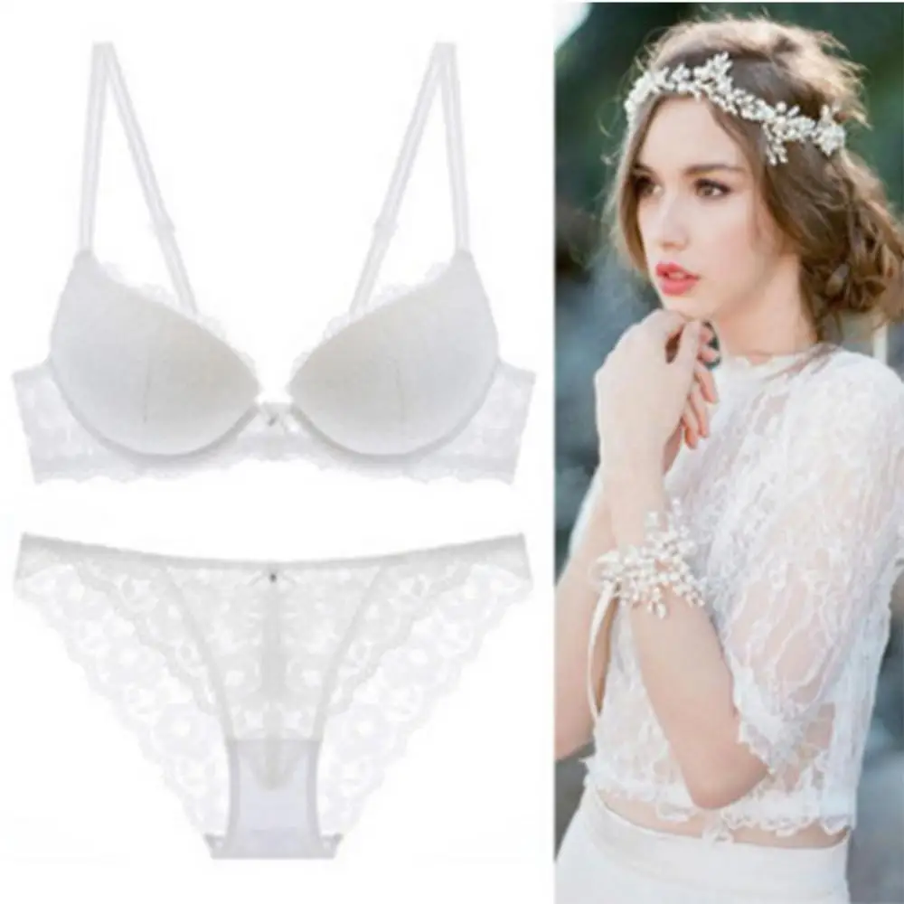 Irene Tinnie Bra Set Sexy Secret Lace Lingerie Underwire Gather Deep V Beauty Back | Женская одежда