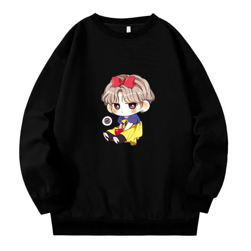 

Kpop Kawai Boy Harajuku Anime Cartoon Sweatshirt Hoodie Gothic Wild Oversize O-Neck Women's Men's Cute Casual Pullover