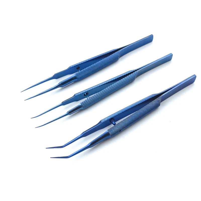 

10,5 см титанового сплава с круглой ручкой из нержавеющей стали пинцеты для век платформа двойное веко инструмент тонкой ткани щипцы офтальмические инструменты