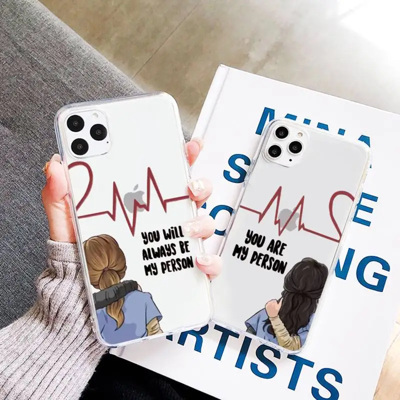 

Greys Anatomy Phone Case Transparent Clear for iPhone 11 12 mini pro XS MAX 7 8 6 6S Plus X 5S SE 2020 XR