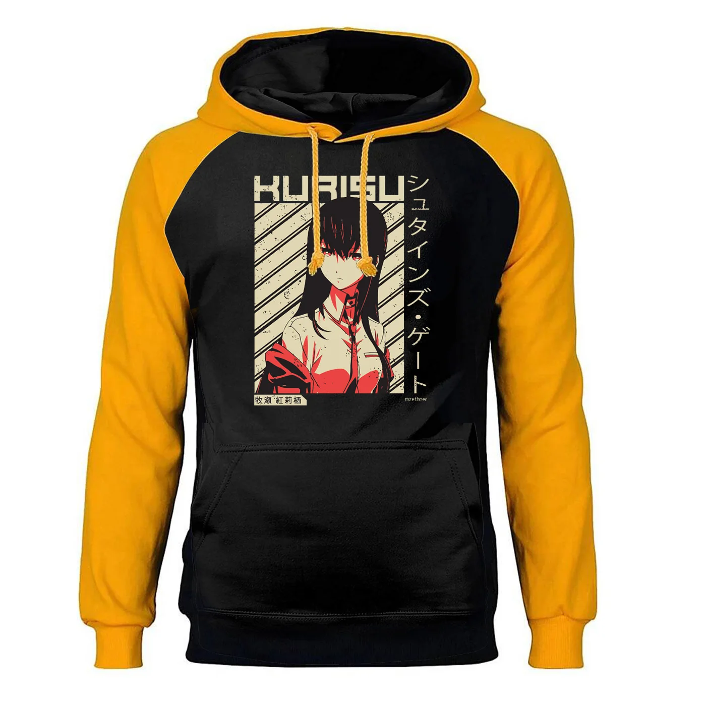 

Steins Gate Makise Kurisu Hoodies Men Japanese Anime Movie Raglan Hooded Sweatshirts Hoodie Sweatshirt Winter Autumn Sportswear