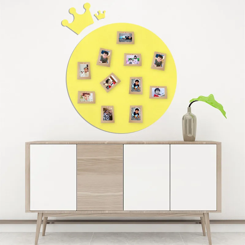 WS102 пользовательские креативные графические фетровые фотообои круглая