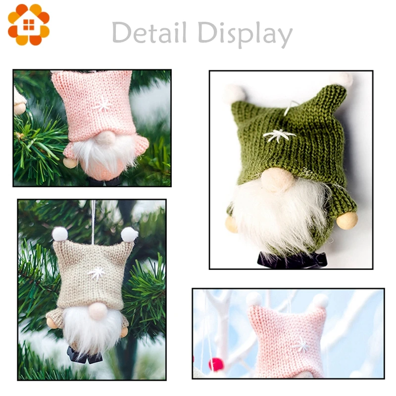 1 шт. 6 цветов милые Рождественские Подвески из шерсти Санта-Клауса и фетра