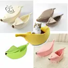 Креативный домик для кошек форма банана для кошек коврик для кровати прочный питомник пещера котята щенок теплая подушка домашние животные собака портативные принадлежности