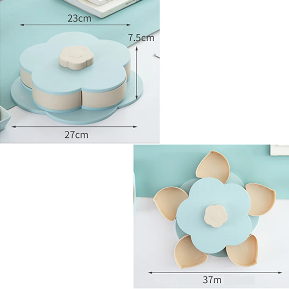 Творческий лепесток двухслойная Фруктовая тарелка разделенная закуска конфеты