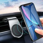 Металлический магнитный автомобильный держатель для телефона Mini Air Vent, крепление на магните, подставка для мобильного телефона для iPhone XS Max Xiaomi, смартфонов в автомобиле