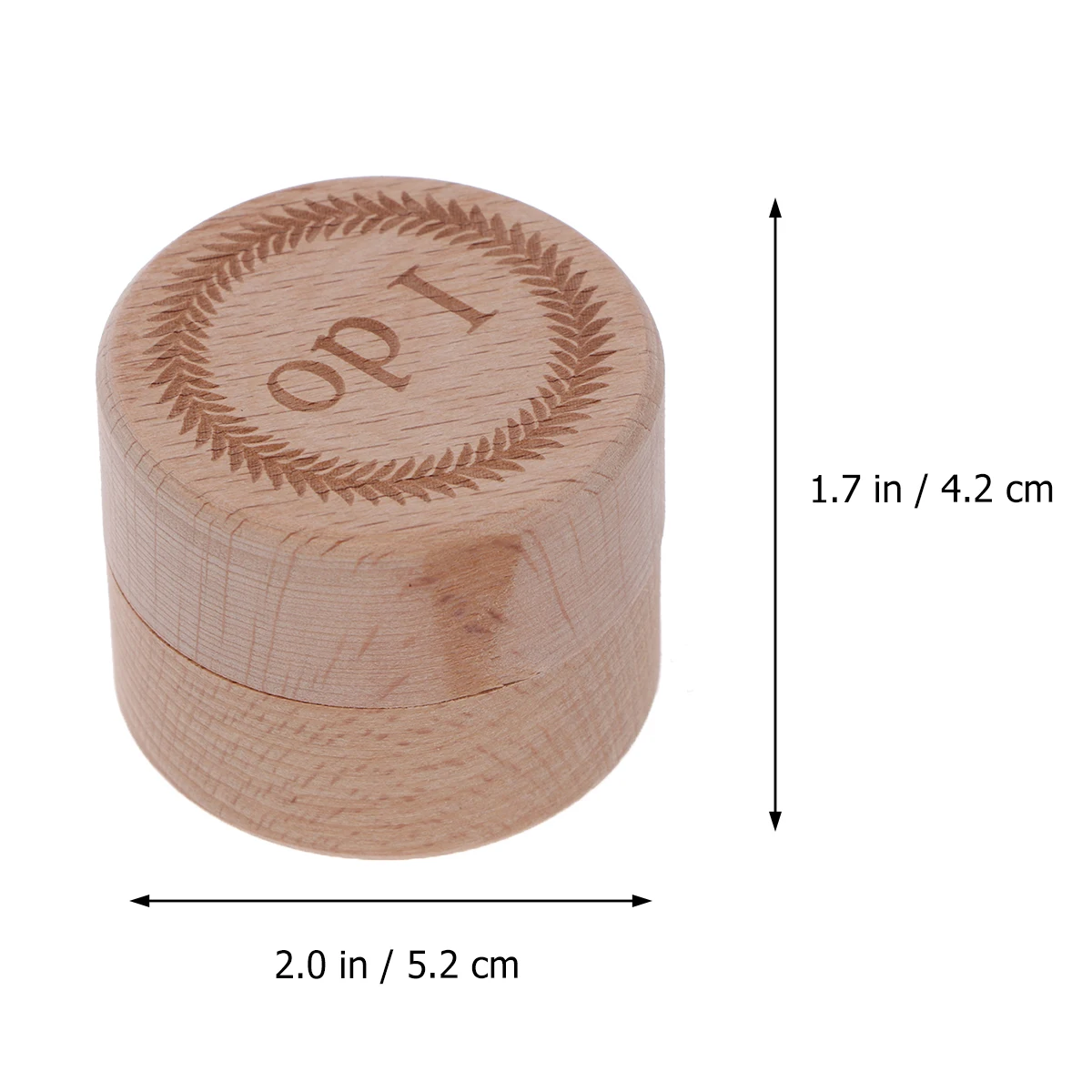 Винтаж деревянная круглая коробочка для кольца свадьбы Обручение деревенский