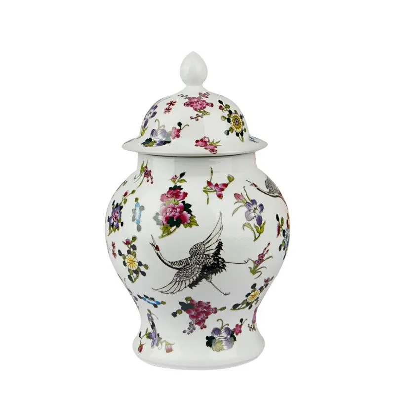 Антикварные искусственные цветы банки для имбиря с крышкой шляпкой украшение