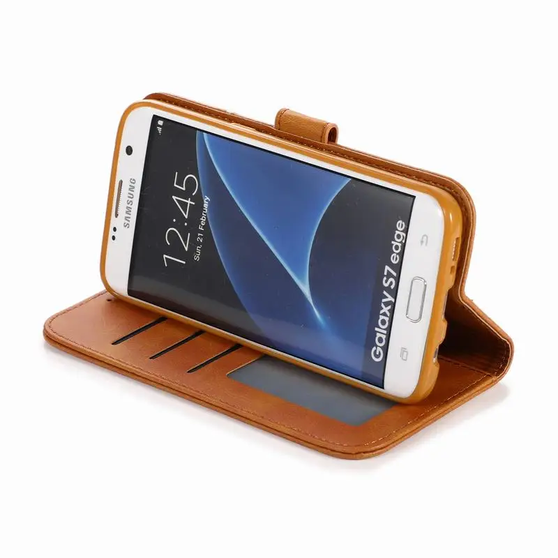 Чехол-кошелек для samsung Galaxy S7 Edge, роскошный флип-чехол с магнитной застежкой, кожаный чехол для телефона s, чехол для samsung S 7 S7edge