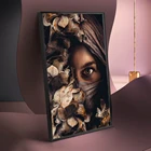 Половина уход за кожей лица Женщина Цветочные художественные плакаты и принты холст Картины настенные картины для Декор в гостиную (без рамки)