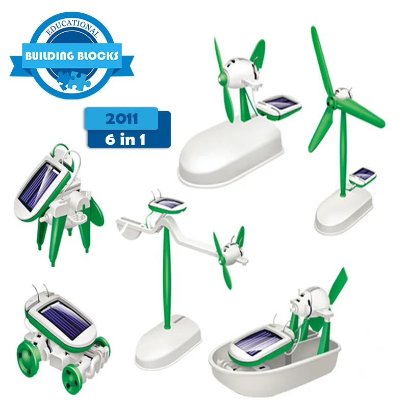 6 в 1 робот работающий от солнечной энергии самолет с изображениями машинок и
