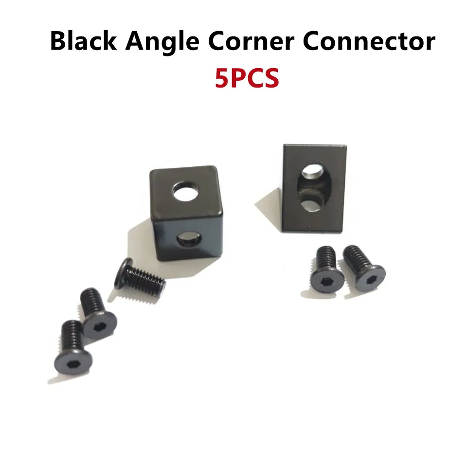 

5PCS Black Angle Corner Connector 90 Degree Angle Bracket 3D Printer Accessories Aluminum Profile Black Triangle Square Bracket