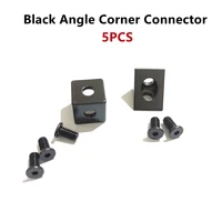 5pcs black angle corner connector 90 degree angle bracket 3d printer accessories aluminum profile black triangle square bracket