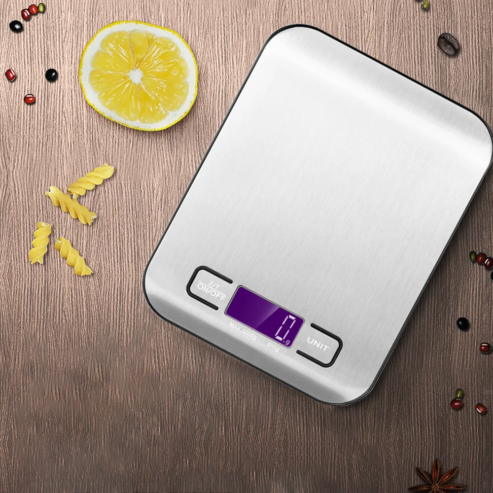 

Stainless Steel Digital LCD Kitchen Scale Portable Balance Digital Scale Electronic Postal Platform Baking Diet Food Weight