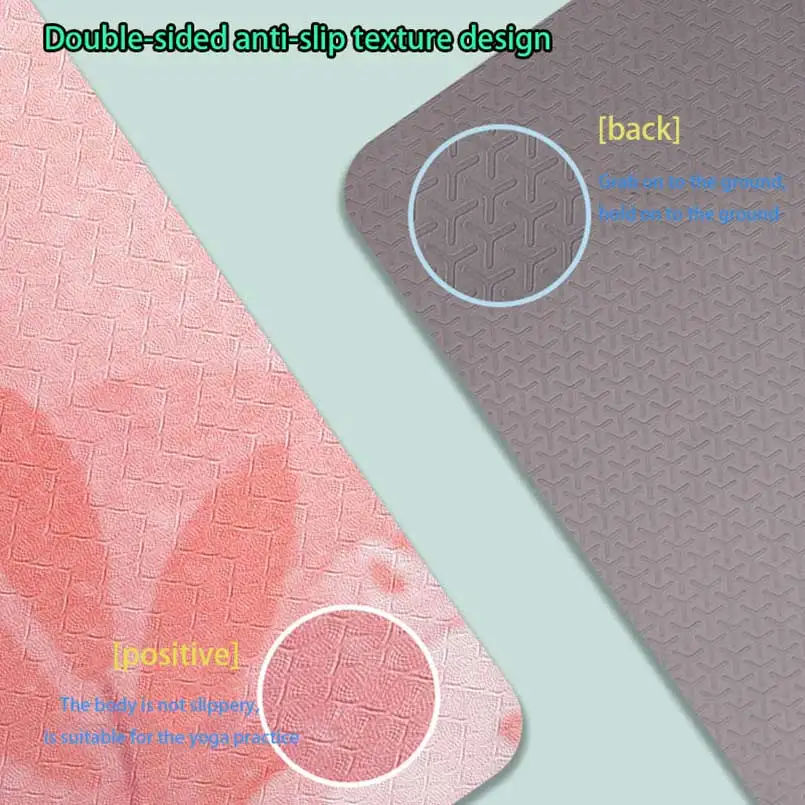 

TPE Yoga Mat Double-Sided Non-Slip Thick Mat Fitness Equipment Home Slimming Exercise Training Beginner Pilates Gymnastics Pads