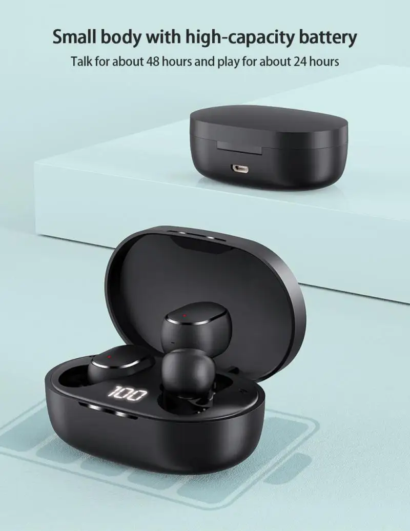 TWS-стереонаушники M3 с поддержкой Bluetooth 5 1 и зарядным футляром на 280 мА · ч |